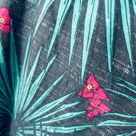 Billabong Boy’s Palm Print Shirt - Teal and Magenta - Picture 4 of 6